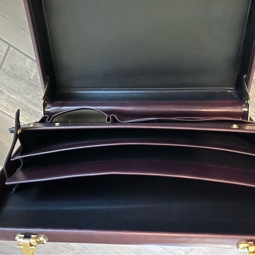 Brown Leather Briefcase - Picture 2 of 5